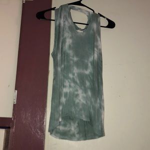 tie dye green tank top